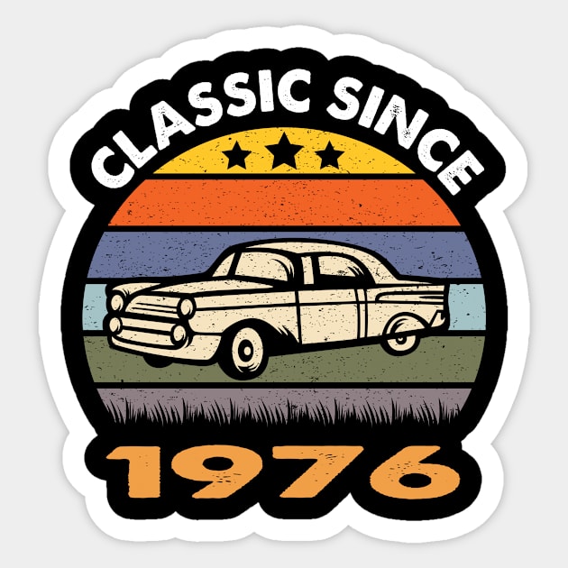 1976 Birthday Vintage Sticker by othmane4